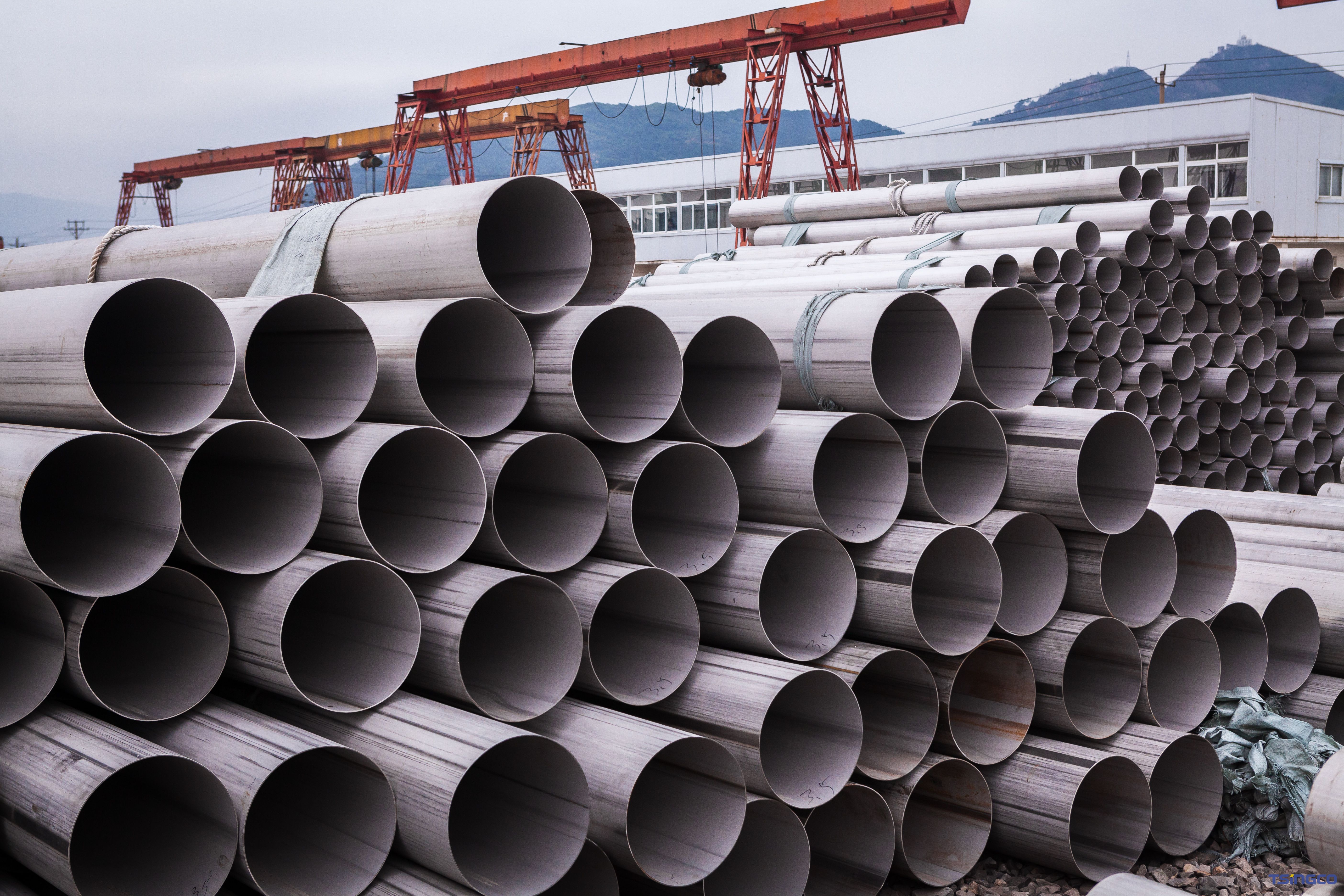 Superieure prestaties duplex roestvrijstalen buizen S31803, S22253, S32750, S31500, SSAW-las 48 mm x 3 mm buis voor de bouw van cementfabrieken