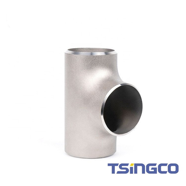 304/316L பட்-வெல்டிங் DN 50 65 துருப்பிடிக்காத ஸ்டீல் குறுகிய வகை குழாய் சுற்று டீ ஏற்றுமதி