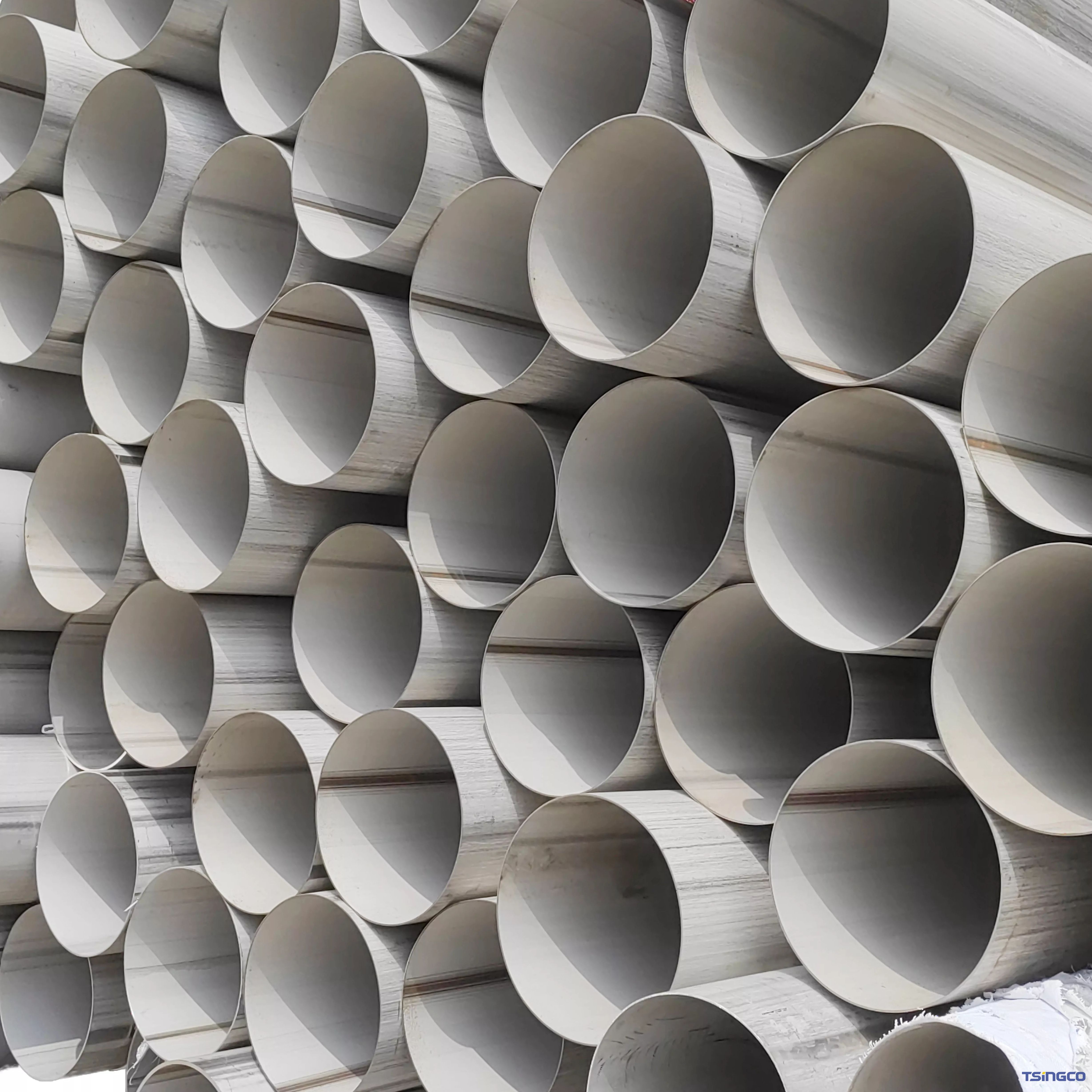 Superieure prestaties duplex roestvrijstalen buizen S31803, S22253, S32750, S31500, SSAW-las 48 mm x 3 mm buis voor de bouw van cementfabrieken